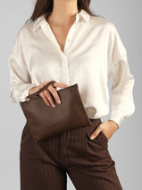 Ritsetui Jour Leder Lancel Bruin jour A13174-vue-porte