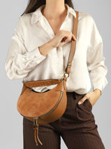 Cross Body Tas Origami Leder Lancel Bruin origami A14279-vue-porte