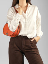 Cross Body Tas Celeste Leder Lancel Oranje celeste A14229-vue-porte