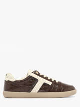 Sneakers Uit Leder Tommy hilfiger Bruin women 97730HK