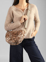 Cross Body Tas Doudou Le voyage en panier Beige doudou AHP315-vue-porte