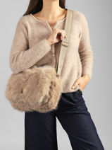 Cross Body Tas Doudou Le voyage en panier Beige doudou AHP311-vue-porte