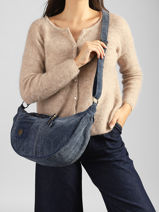 Cross Body Tas Denim Le voyage en panier Blauw denim AHP339-vue-porte
