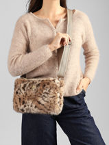 Cross Body Tas Doudou Le voyage en panier Beige doudou AHP314-vue-porte