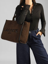 Schoudertas Heritage Lacoste Bruin heritage NF5117HX-vue-porte