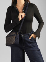 Cross Body Tas Studs Mandoline Blauw studs 6734-vue-porte