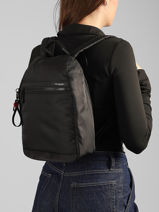 Rugzak L Vogue Recycled Polyester Hedgren Zwart inner city upgrade HIC11L-vue-porte