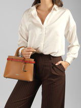 Handtas S Faubourg Leder Lancel Bruin faubourg A13547-vue-porte