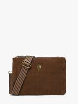 Cross Body Tas Velours Le voyage en panier Bruin velours AHP309