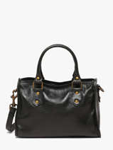 Cross Body Tas Cow Shiny Leder Basilic pepper Zwart cow shiny BCOS72