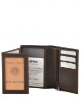 Portefeuille Leder Francinel Bruin bixby 69932-vue-porte