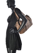 Schoudertas Pihanna Leder Pieces Bruin pihanna 17076422-vue-porte