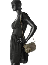 Cross Body Tas Naina Leder Pieces Beige naina 17063358-vue-porte