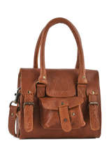 Handtas Vintage Leder Paul marius Bruin vintage S