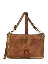 Cross Body Tas Dewashed Leder Milano Bruin dewashed DE17112