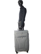 Soepele Reiskoffer Snow Travel Grijs snow 12208-L-vue-porte
