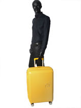 Harde Reiskoffer S Soundbox American tourister Geel soundbox 32G002-vue-porte