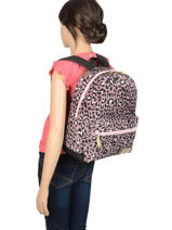 Rugzak Milky Kiss Milky kiss Roze jungle vibes 37-0109-vue-porte