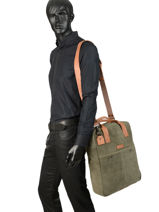 Schoudertas Vintage Leder Paul marius Bruin vintage CABAS-vue-porte