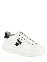 Kapri Karl Ikon Sneakers Uit Leder Karl lagerfeld Wit women KL62530