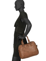 Handtas Heritage Leder Biba Oranje heritage BT1-vue-porte