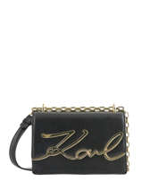Cross Body Tas K Signature Mini Leder Karl lagerfeld Zwart k signature 96KW3029