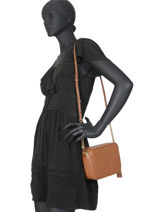 Cross Body Tas Ginny Leder Michael kors Bruin jet set F7GGNM8L-vue-porte