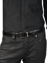 Verstelbare Herenriem Leder Montblanc Zwart belts 109738-vue-porte