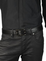 Verstelbare Herenriem Leder Montblanc Zwart belts 114435-vue-porte