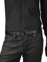 Verstelbare Herenriem Leder Montblanc Zwart belts 116706-vue-porte