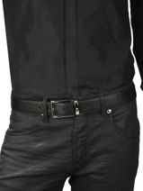Verstelbare Herenriem Leder Montblanc Zwart belts 118438-vue-porte