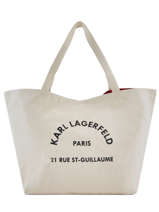 Shoppingtas Rue St Guillaume Canvas Karl lagerfeld Beige rue st guillaume 201W3138