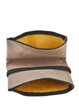 Portemonnee S Met Elastiek Leder Etrier Geel bandit manchot f EBM120-vue-porte