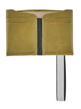 Portefeuille Met Elastiek 4 Kaarten Leder Etrier Groen bandit manchot h EBM304-vue-porte