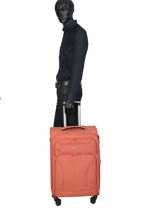 Soepele Reiskoffer Snow Travel Rood snow 12208-M-vue-porte