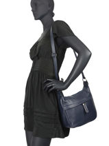 Cross Body Tas Caviar Leder Milano Blauw caviar CA20075N-vue-porte