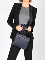 Cross Body Tas Polo Leder Nathan baume Blauw n city 7-vue-porte