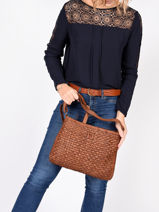 Cross Body Tas Heritage Leder Biba Bruin heritage KA2-vue-porte