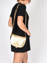 Cross Body Tas Vintage Leder Paul marius Goud vintage BOHEMIEN-vue-porte