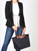Longchamp Le pliage original Schoudertas Zwart-vue-porte