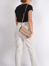 Clutch Met Riempje Madrid Leder Hexagona Beige madrid 536554-vue-porte