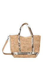 Cross Body Tas Baby Cabas Raffia Pailletten Vanessa bruno Beige cabas raphia 64V40410