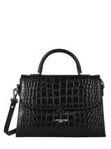 Handtas Exotic Croco Leder Lancaster Zwart exotic lezard/croco 85