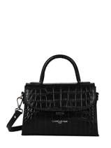 Cross Body Tas Exotic Croco Leder Lancaster Zwart exotic lezard/croco 84