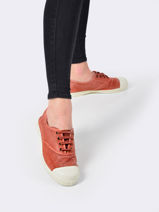 Low-top Sneakers Natural world Roze women 102E-vue-porte