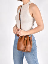 Mini Bucket Bag Debby Ii Leder Lauren ralph lauren Bruin andie - 31837534-vue-porte