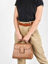 Handtas Ines Leder Nathan baume Bruin ines 1NB-vue-porte
