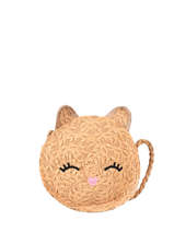Cross Body Tas Kids Van Raffia Miniprix Bruin kids 11928