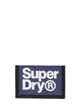 Portefeuille Velcro Logo Superdry Blauw accessories M9810024