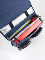 Boekentas 2 Compartimenten Cameleon Blauw vintage color CA38-vue-porte